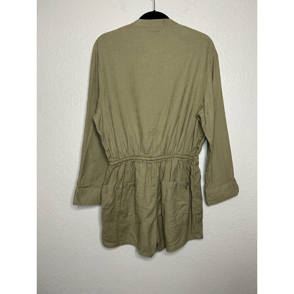 Billabong Wake The Night Women's Lifestyle Short Romper Green Long Sleeve Large - Picture 2 of 13